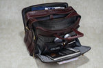 Genuine Leather 17 inch Laptop Messenger Bag with 3 Gusset|Shoulder Padded|ATM Card Slot|Mobile Pocket|Pen Pocket