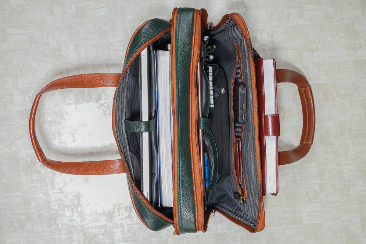 Genuine Leather Messenger Bag for Men 15.6, 16 inch laptop Briefcase Shoulder Bags