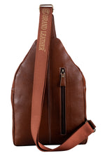 BRAND LEATHER Men's Genuine Leather Sling Chest Bag Casual Shoulder Daypack's