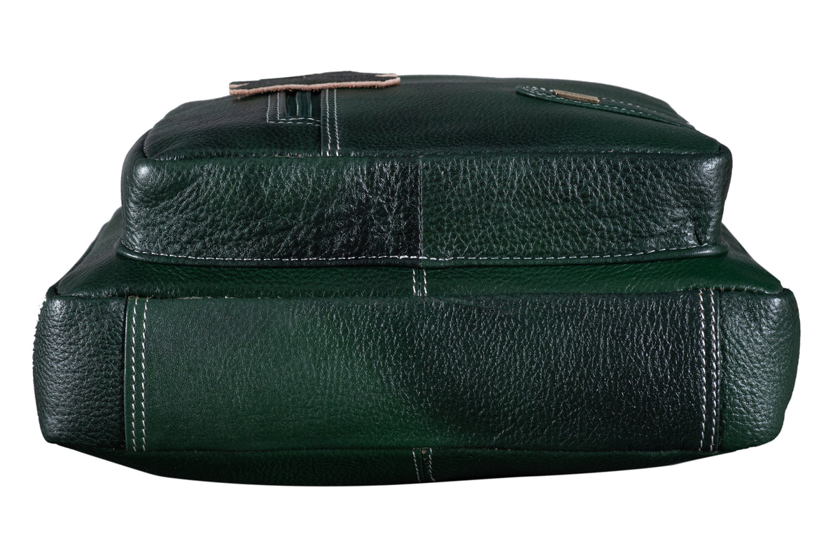 BRAND LEATHER Men's Genuine Leather Sling Chest Bag Casual Shoulder Daypack's