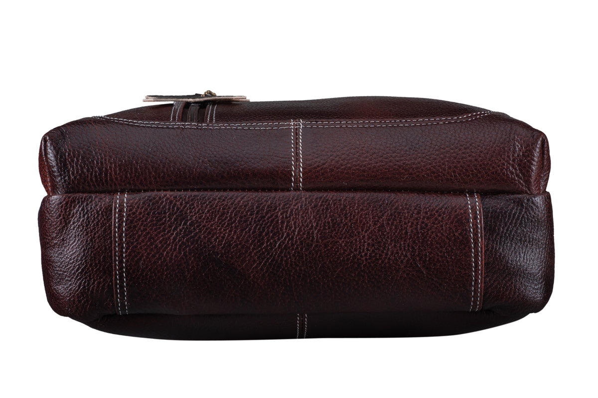 BRAND LEATHER Men's Genuine Leather Sling Chest Bag Casual Shoulder Daypack's
