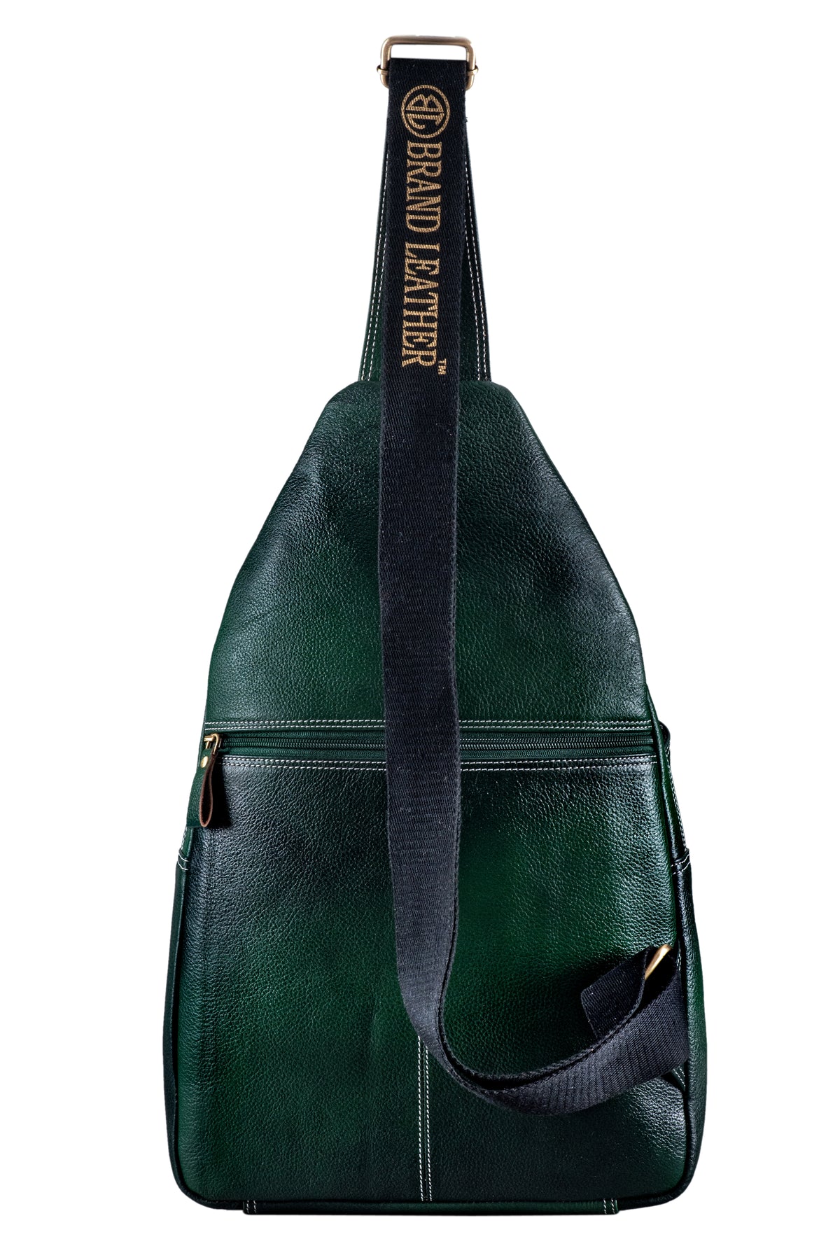 BRAND LEATHER Men's Genuine Leather Sling Chest Bag Casual Shoulder Daypack's