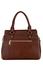 BRAND LEATHER Women's Genuine Leather Handbags Shoulder Bag Satchel Designer Ladies Purse Crossbody Bags With Golden Metal Zipper