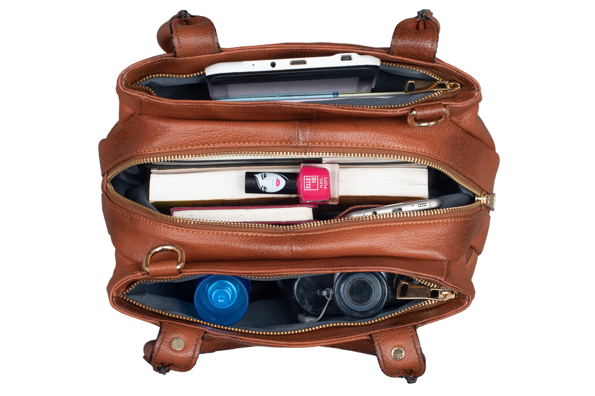 BRAND LEATHER Women Leather Handbag Designer Top Handle Satchel Shoulder Bag Crossbody