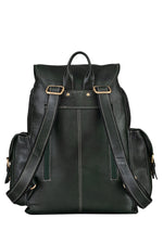 BRAND LEATHER Genuine Leather 15.6 inch Laptop Backpack Casual Daypack for Travel Business Outdoor and More Unisex