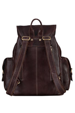 BRAND LEATHER Genuine Leather 15.6 inch Laptop Backpack Casual Daypack for Travel Business Outdoor and More Unisex