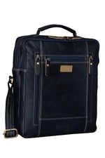 BRAND LEATHER Men's Genuine Leather Sling Chest Bag Cross Body Shoulder Daypacks For 10.5 Inches iPad