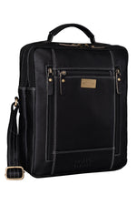 BRAND LEATHER Men's Genuine Leather Sling Chest Bag Cross Body Shoulder Daypacks For 10.5 Inches iPad