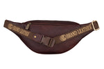 BRAND LEATHER Genuine Leather Stylish Waist Bag Elegant Style Travel Pouch Passport Holder with Adjustable Strap