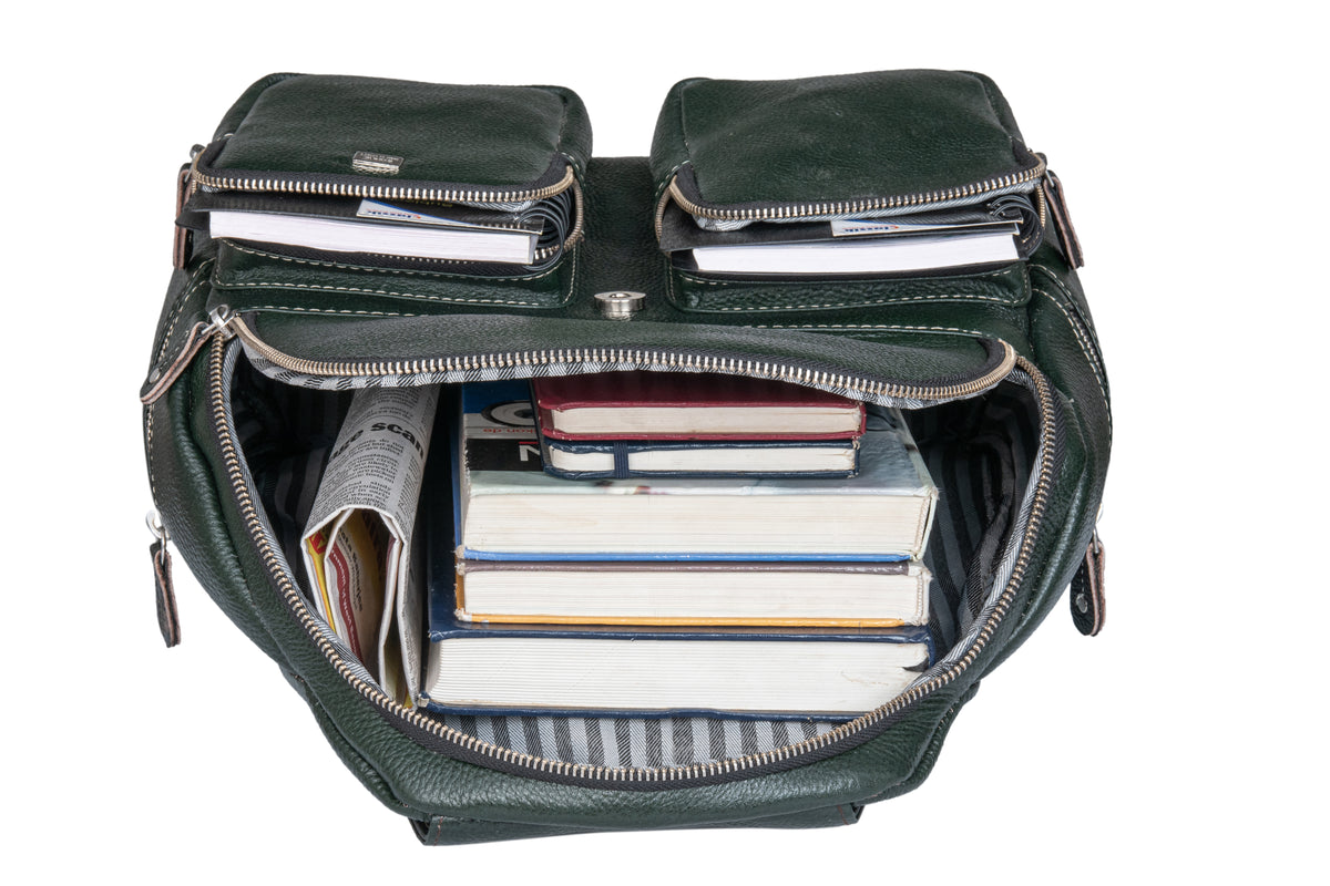 BRAND LEATHER Genuine Leather Stylish Women's Backpack Use for College|School|Office|Travel