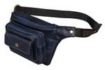 BRAND LEATHER Stylish Genuine Leather Waist Bag Elegant Style Travel Pouch Passport Holder with Adjustable Strap for Multipurpose Use