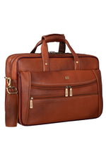Genuine Leather Laptop Bag for Men - Office Bag, Brown - Fits Up to 16-inch Laptop/MacBook - Shoulder Bag/Hand Bag