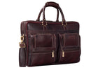 BRAND LEATHER Genuine Leather Laptop Bag for Men/Office Bag for Men, Brown | Fits Upto 16 Inch Laptop/MacBook | Handbags with Shoulder Straps | Leather Bag for Men | Trolley Strap in Laptop Bag