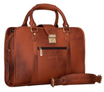 BRAND LEATHER Genuine Leather Laptop Bag for Men - Office Bag, Brown - Fits Up to 14/15.6/16 Inch Laptop/MacBook - Laptop Messenger Bag/Side Shoulder Bag with Adjustable Strap - 1 Year Warranty