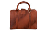 BRAND LEATHER Genuine Leather Laptop Bag for Men - Office Bag, Brown - Fits Up to 14/15.6/16 Inch Laptop/MacBook - Laptop Messenger Bag/Side Shoulder Bag with Adjustable Strap - 1 Year Warranty