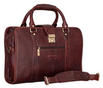 BRAND LEATHER Genuine Leather Laptop Bag for Men - Office Bag, Brown - Fits Up to 14/15.6/16 Inch Laptop/MacBook - Laptop Messenger Bag/Side Shoulder Bag with Adjustable Strap - 1 Year Warranty