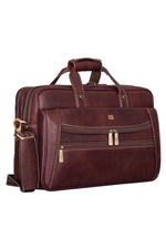 Genuine Leather Laptop Bag for Men - Office Bag, Brown - Fits Up to 16-inch Laptop/MacBook - Shoulder Bag/Hand Bag