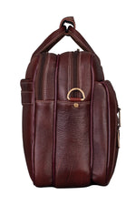 Genuine Leather Laptop Bag for Men - Office Bag, Brown - Fits Up to 16-inch Laptop/MacBook - Shoulder Bag/Hand Bag