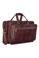 Genuine Leather 16 Inch Full Expandable Laptop Messenger Bag
