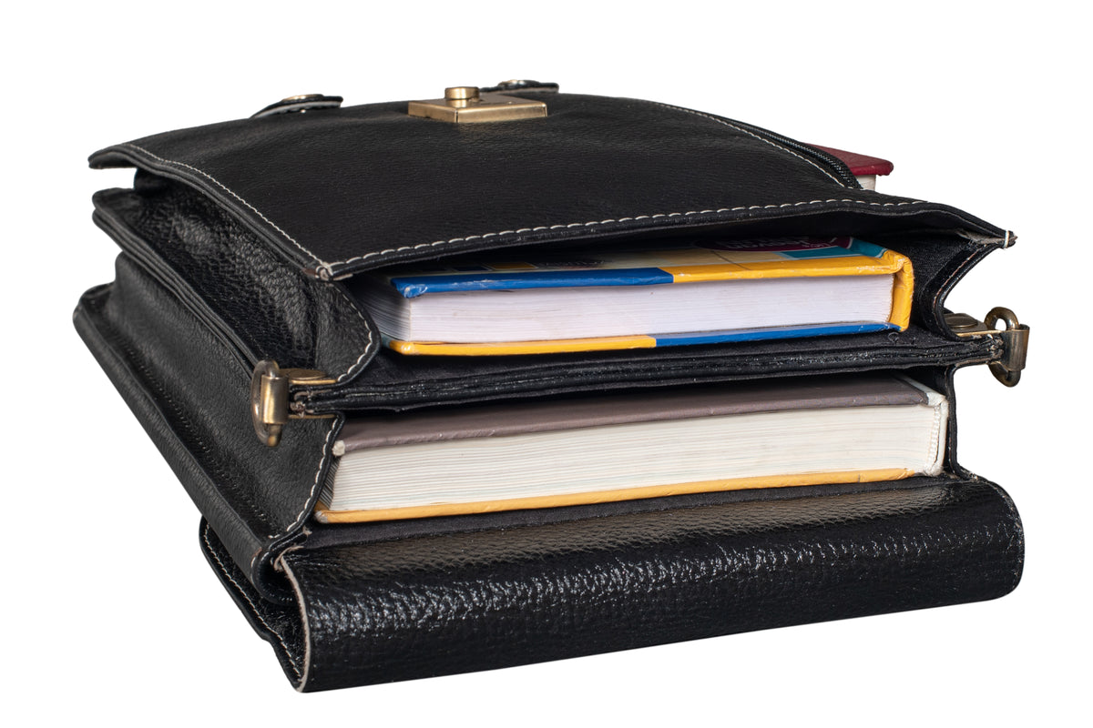 BRAND LEATHER Casual|Business|Travel use Genuine Leather Cross Body Sling Bag with Multi Pockets