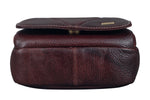 BRAND LEATHER Bombay Brown Leather Cross Body Sling Bag For Unisex