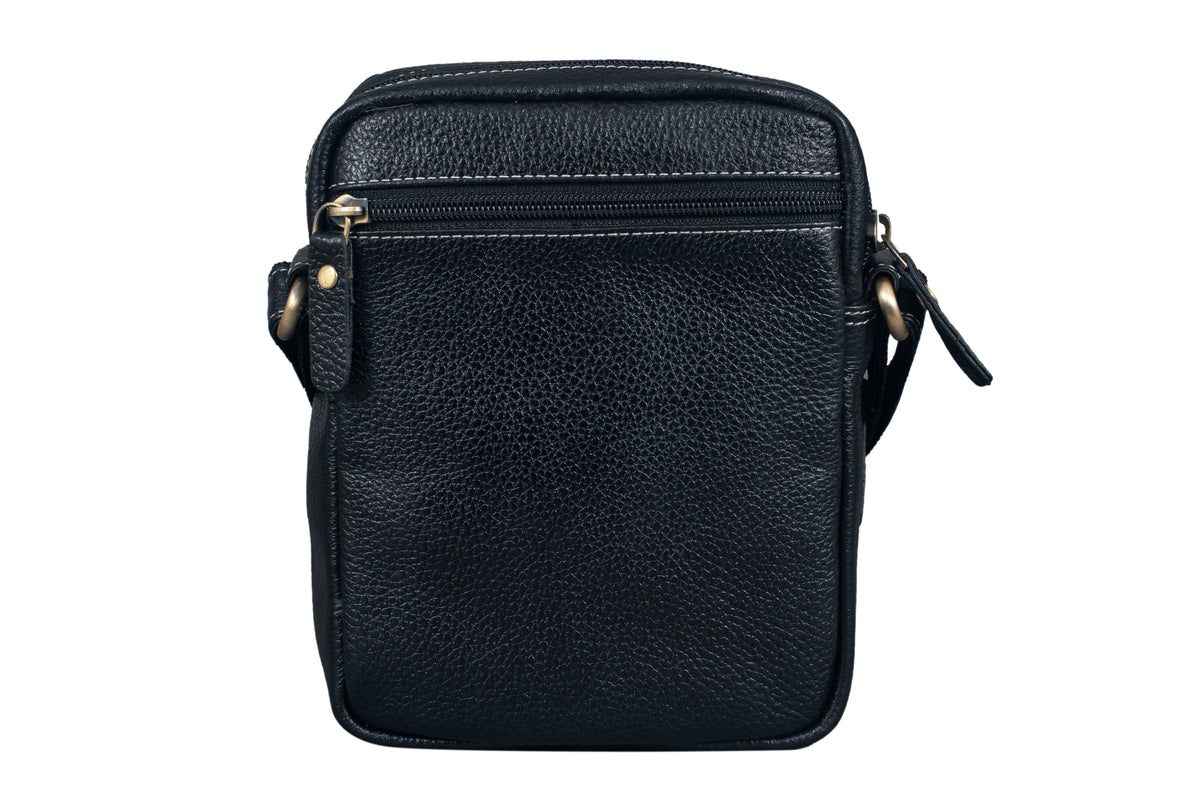 BRAND LEATHER Bombay Brown Leather Cross Body Sling Bag For Unisex
