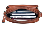 BRAND LEATHER Bombay Brown Leather Cross Body Sling Bag For Unisex