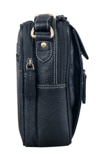 BRAND LEATHER Bombay Brown Leather Cross Body Sling Bag For Unisex