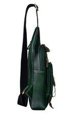 BRAND LEATHER Men's Genuine Leather Sling Chest Bag Casual Shoulder Daypack's