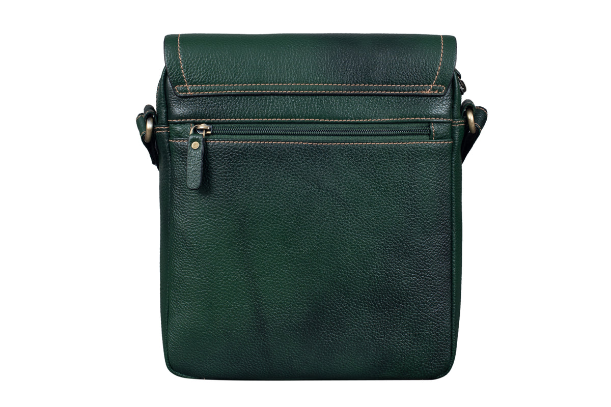 BRAND LEATHER Genuine Leather Sling Bag for Men - Crossbody One Side Bag with Multiple Pockets, Adjustable Shoulder Straps - Messenger Bag Ideal for Travel and Office Use, 1-Year Warranty
