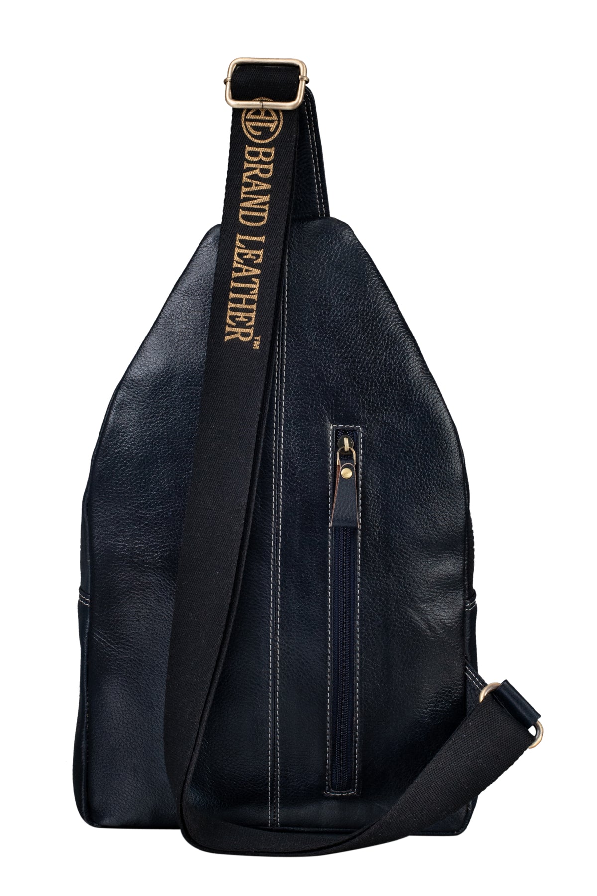 BRAND LEATHER Men's Genuine Leather Sling Chest Bag Casual Shoulder Daypack's