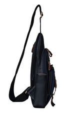 BRAND LEATHER Men's Genuine Leather Sling Chest Bag Casual Shoulder Daypack's