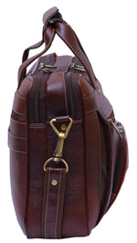 Genuine Leather Briefcase for Men Business Travel Messenger Bags 15.6 Inch Laptop Bag