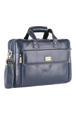 Genuine Leather 15.6 Inch Expandable Laptop Messenger Bag