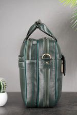 Genuine Leather 15.6 Inch Expandable Laptop Messenger Bag