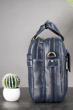 Genuine Leather 15.6 Inch Expandable Laptop Messenger Bag