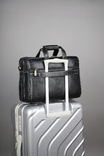 Genuine Leather 15.6 Inch Expandable Laptop Messenger Bag