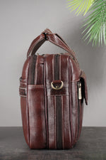 Genuine Leather 15.6 Inch Expandable Laptop Messenger Bag