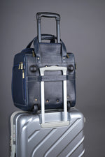 Genuine Leather Underseat Carry-On Rolling Travel Luggage Bags