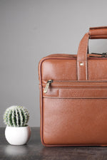 Genuine Leather 15.6 Inch Expandable Laptop Messenger Bag