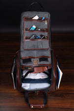 Genuine Leather Underseat Carry-On Rolling Travel Luggage Bags