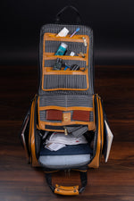 Genuine Leather Underseat Carry-On Rolling Travel Luggage Bags