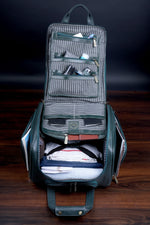 Genuine Leather Underseat Carry-On Rolling Travel Luggage Bags