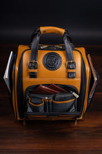 Genuine Leather Underseat Carry-On Rolling Travel Luggage Bags