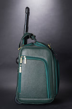 Genuine Leather Underseat Carry-On Rolling Travel Luggage Bags