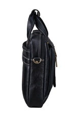 BRAND LEATHER Laptop Bag for Men - Genuine Leather Messenger Bag for Office - Fits up to 13 Inch Laptop -Brown Shoulder Bag