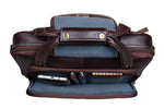 BRAND LEATHER Laptop Bag for Men - Genuine Leather Messenger Bag for Office - Fits up to 13 Inch Laptop -Brown Shoulder Bag