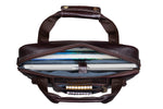 BRAND LEATHER Laptop Bag for Men - Genuine Leather Messenger Bag for Office - Fits up to 13 Inch Laptop -Brown Shoulder Bag