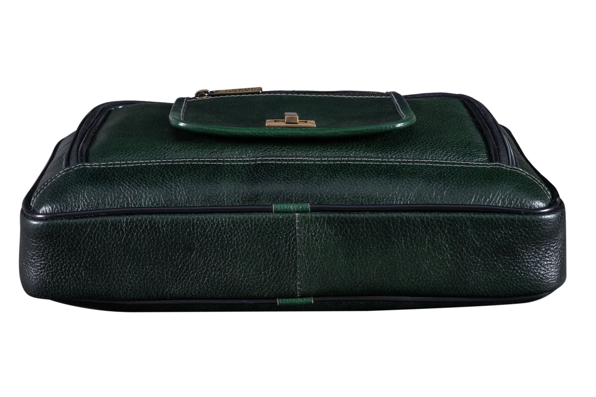 BRAND LEATHER Laptop Bag for Men - Genuine Leather Messenger Bag for Office - Fits up to 13 Inch Laptop -Brown Shoulder Bag