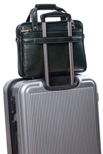 BRAND LEATHER Laptop Bag for Men - Genuine Leather Messenger Bag for Office - Fits up to 13 Inch Laptop -Brown Shoulder Bag